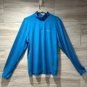 Columbia Omni-Wick 1/4 Zip Long Sleeve Shirt Blue Men’s M